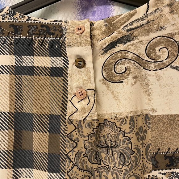 Vintage Alfred Dunner Patchwork blouse, size 14 - Picture 11 of 11